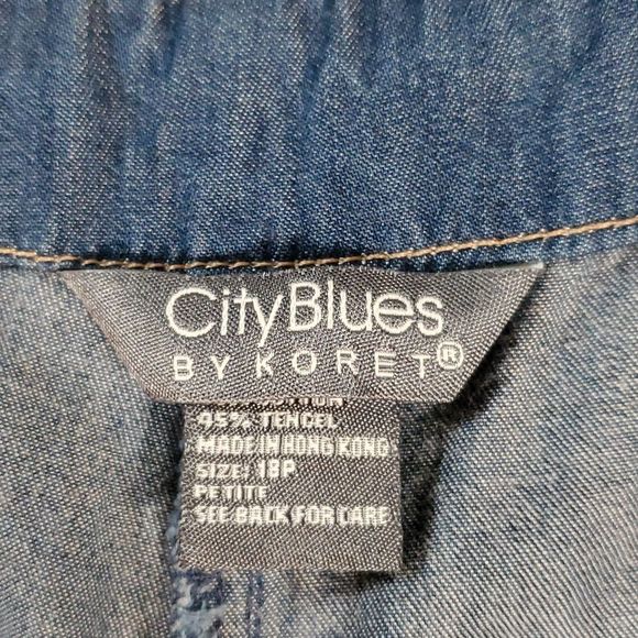 City Blues Koret Denim Jeans Pants Womens Size 18P Elastic Waist Straight Leg - Picture 5 of 9